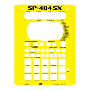 Roland SP-404SX Custom Skin Yellow black letters Skin Seal Sticker from japan - Picture 1 of 2