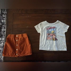 Mädchen 5 Burnt Orange Rock mit Grafik T-Shirt - Bild 1 von 3