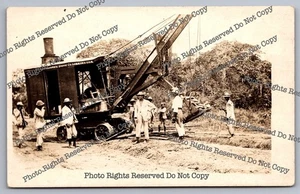Antike RPPC Work Crew Thew Automatic Shovel Co Lorain OHIO Echtfoto Postkarte - Bild 1 von 14
