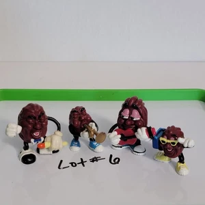 Juego de 4 juguetes Hardee's California Raisins vintage años 80 - Imagen 1 de 5