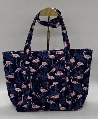 NWT~ Vera Bradley Flamingo Party Small Vera Tote Bag ￼￼ - Image 1 of 4