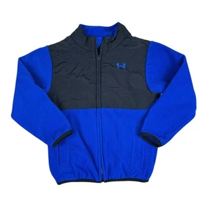 Under Armour Track Top Boys Size 4T Two Toned Blue Full Zip Light Jacket - Picture 1 of 5