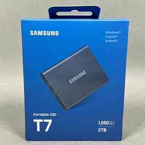 Samsung T7 2TB USB 3.2 unità a stato solido esterna portatile grigio titanio nuova con scatola - Foto 1 di 8