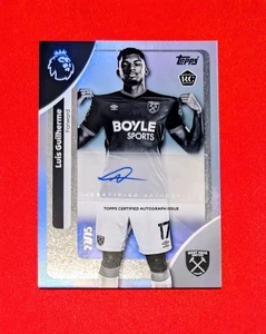 🔥Luis Guilherme RC Blanco y Negro Automático /75 - 2025/26 Topps Premier League   - Imagen 1 de 2