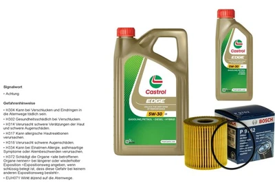 BOSCH Inspección Set 6L CASTROL EDGE 5W-30 C3 Para Volvo V70 I 2.4 V40 Kombi - Imagen 1 de 4