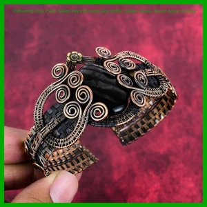 Brazalete Brazalete Cyber Monday Oferta Hipersteneo Flor Cumpleaños Cobre - Imagen 1 de 6