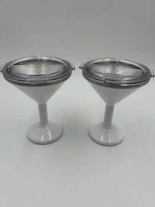 2er Set Orca Chasertini Edelstahl Thermo Martini Tasse & Deckel 13oz Weiß - Bild 1 von 9