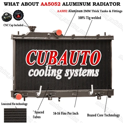 #13092 2Rows Aluminum Radiator Fit 2009-2013 Subaru Forester/2005-2014 Legacy AT - Imagem 1 de 4