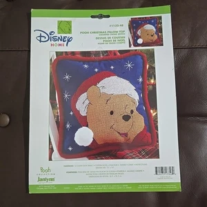 Disney Pooh Counted Cross Stitch Kit Christmas Pillow Top Janlynn #1133-48 - Picture 1 of 11