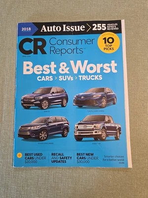2018 April, Consumer Reports Magazine, New Car Ratings   (MH681) Foto 1 de 3