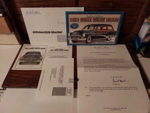 Danbury Mint 1953 Buick Estate Woody Wagon brochure e modulo d'ordine mailer - Foto 1 di 6