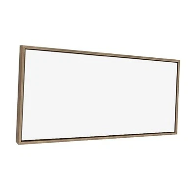  Arte de pared en lienzo Sylvie enmarcado en blanco, oro 18x40, lienzo vacío moderno para  Foto 1 de 4