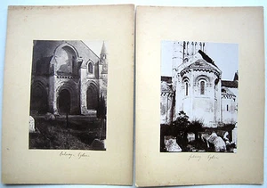 2 PHOTOS FIN XIX EGLISE AULNAY CHARENTES j55 - Imagen 1 de 1