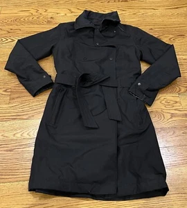 Womens Helly Hansen Long Belted Winter Jacket Black Size Medium With Primaloft - Picture 1 of 14