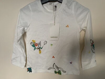 New Boys Designer Catimini White Long Sleeved Top 3yrs - Image 1 of 4