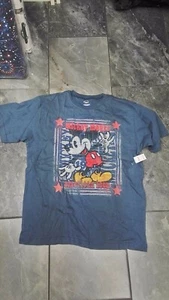 NWT DISNEY MENS T SHIRT MICKEY MOUSE BLUE BLUE M - Picture 1 of 1