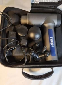 Youdgee Massage Gun With Attachments, Charger, Case, and Manual. Preowned - Picture 1 of 6