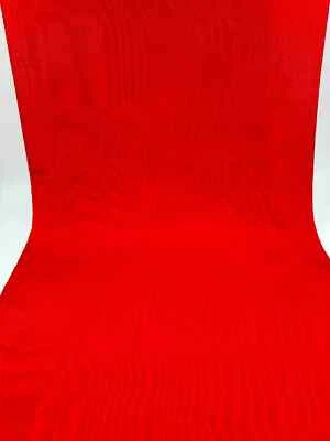 Red Colour Silk Moire Fabric By 2 Meters, Watermark Patterned. - Image 1 of 4