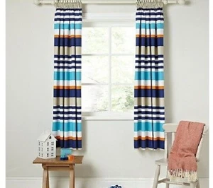 Little Home at John Lewis Waves & Whales Blackout Curtains 117cm x 182 cm - Picture 1 of 3
