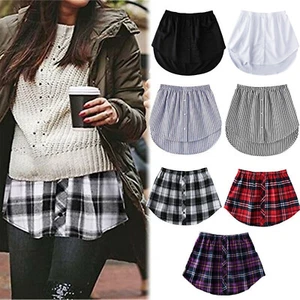 Women Mini Skirt Shirt Extenders Adjustable Layering Fake Tops Lower Sweep -UK - Picture 1 of 19