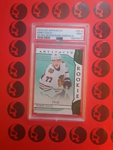 2019-20 Kirby Dach /25 PSA 9 Artifacts Rookie Redemption PoP 1 Rare SP-4 UD - Picture 1 of 3