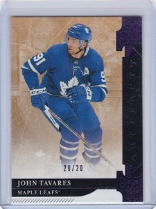 2019-20 Upper Deck Artifacts #105 John Tavares 20/20 Toronto Maple Leafs