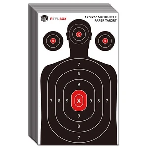 atflbox 50 pcs Silhouette Paper Target for The Range, 17X25 inch Target Paper - Picture 1 of 6