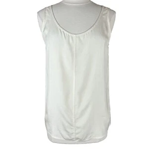 EPB Easy (Size M) Eleanor P Brenner 100% Silk Beige Sleeveless Tank Top - Picture 1 of 9