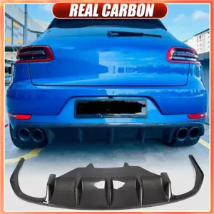 REAL CARBON Rear Bumper Diffuser Lip For Porsche Macan Turbo GTS Base 2014-2020 - Bild 1 von 14