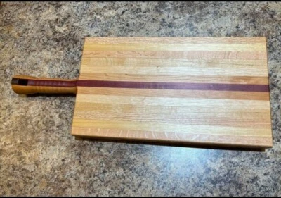 Custom Made Large Butcher Block/Cutting Board-Multiple Wood Species 19"x11"x2.25 - Image 1 of 4