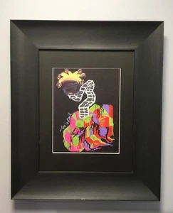 Original Gallery Mixed Media 11" x14" "Abstract Jack" Painting Signed Mat Framed - Picture 1 of 8