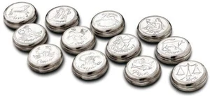 COSI TABELLINI Pewter box with the sign of the Zodiac Choice of 6. Design 95 - Foto 1 di 14