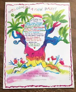 ¡BIENVENIDO A UN NUEVO BEBÉ! IMPRESIÓN DE PÓSTER INSPIRADOR SARK PLANEETSARK 11" X 14" - Imagen 1 de 2