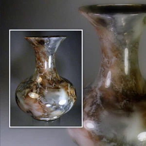 ARABIA FINLAND MARBLE LUSTURE VASE Asian Form - Picture 1 of 14