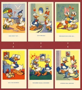 POST CARDS WALT DISNEY STICKS DUCK SET N 10 PIECES - Picture 1 of 14