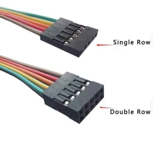 Single/Double Row Female-Female DuPont 2.54mm Rainbow Cable Ribbon Jumper Wires - Picture 1 of 5