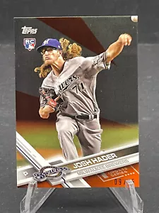2017 JOSH HADER TOPPS MINI ON-DEMAND ORANGE ROOKIE CARD #US-209, SN 09/25 RC SSP - Picture 1 of 2