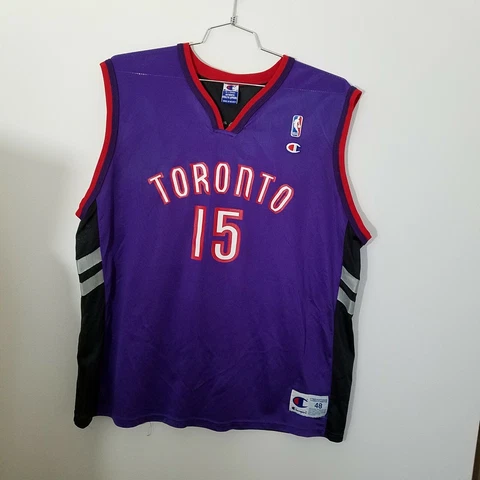Toronto Raptors #15 Vince Carter Champion Jersey 48 Extra Large Blue Black Cover