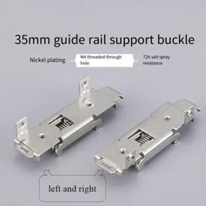 5pcs DIN Rail Bracket Buckle Steel Plate Nickel-Plated Mounting Bracket 35mm - Picture 1 of 13