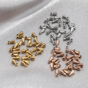 50pcs Stainless Steel Water Drop Necklace Chain Extender Drops - Picture 1 of 7