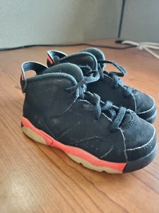 Nike Air Jordan 6 Retro Infrared Black Red 2014 GS 384665-023 Youth Size 7C - Picture 1 of 10