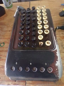 VINTAGE BURROUGHS E5 COMPTOMER ADDIERMASCHINE 1930-40ER JAHRE SELTENES MODELL - Bild 1 von 2