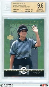 POP 1: Nancy Lopez BGS 9.5: 2003 Upper Deck Major Champs '78 LPGA Rookie Gisto - Picture 1 of 3