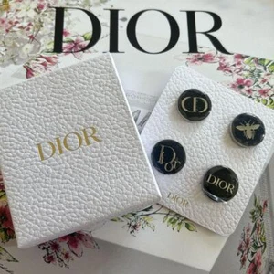 Christian Dior Novelty Limited Pin badge Set of 4 Brooch Pins Logo Bee Japan - Picture 1 of 3