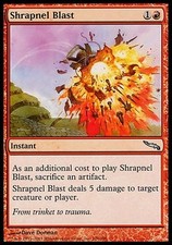 1x Shrapnel Blast Mirrodin MtG Magic Red Uncommon 1 x1 Card Cards