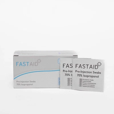 Fastaid - Pre Injection IPA Alcohol Swabs - Antiseptic Wipes 70% Isopropyll - Image 1 of 3