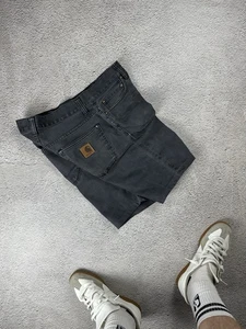 Vintage Carhartt Denim Jean Short Faded Y2K Baggy Style Men’s Size 32 - Picture 1 of 8