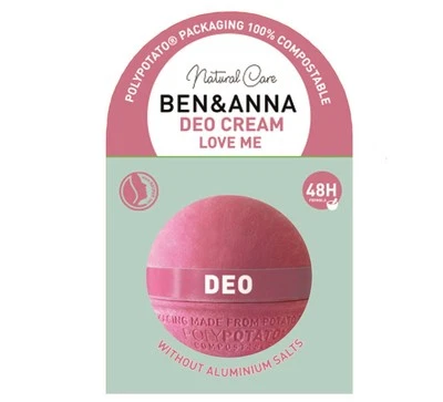 Ben and Anna Deodorant Cream (PolyPotato Packaging) Love Me 40g