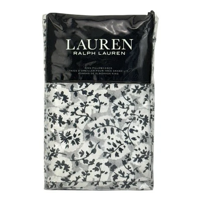 Funda de Almohada Ralph Lauren Eva Hoja Satén KING MULTICOLOR GRIS Foto 1 de 2