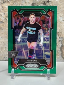 CM Punk Green Refractor Prizm WWE Panini 2024 | NM/M - Picture 1 of 5